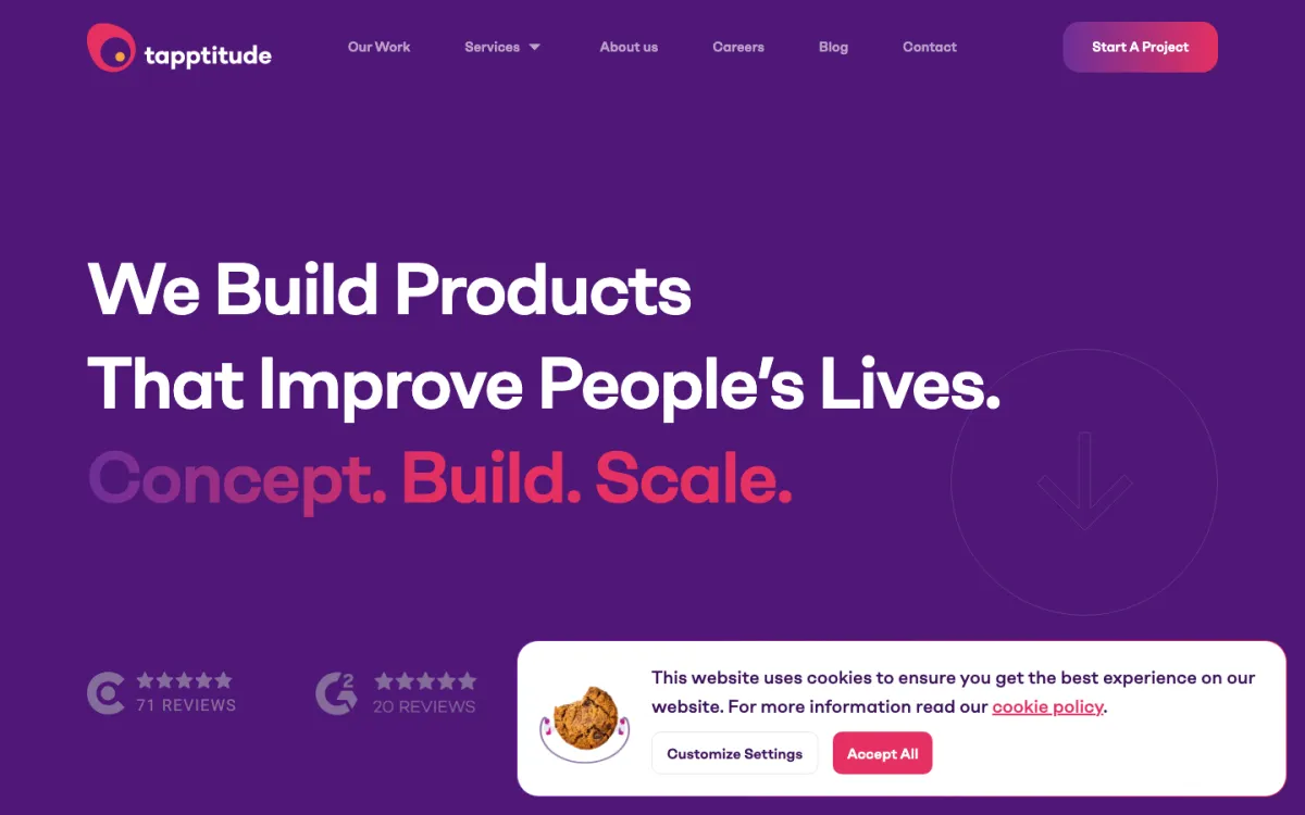 Tapptitude homepage