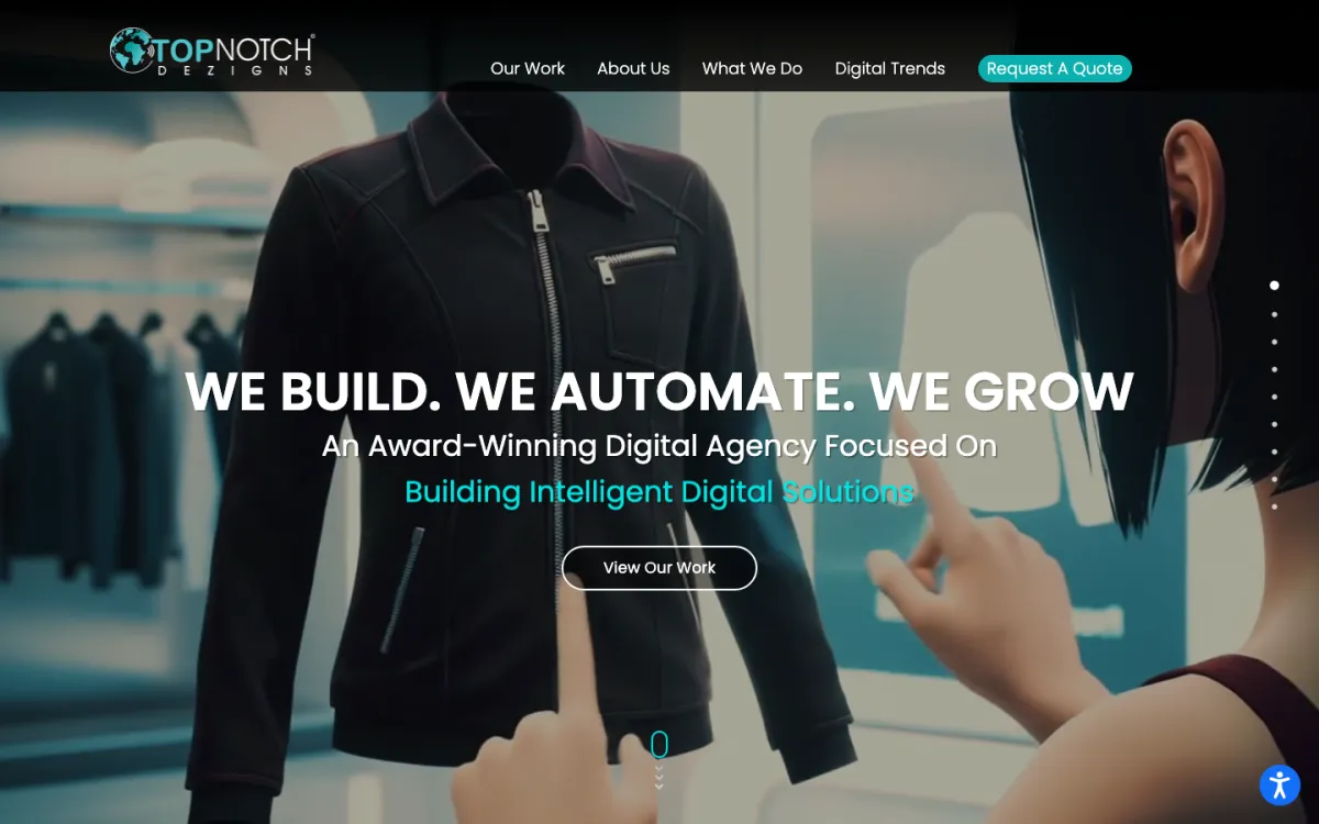 Top Notch Dezigns homepage