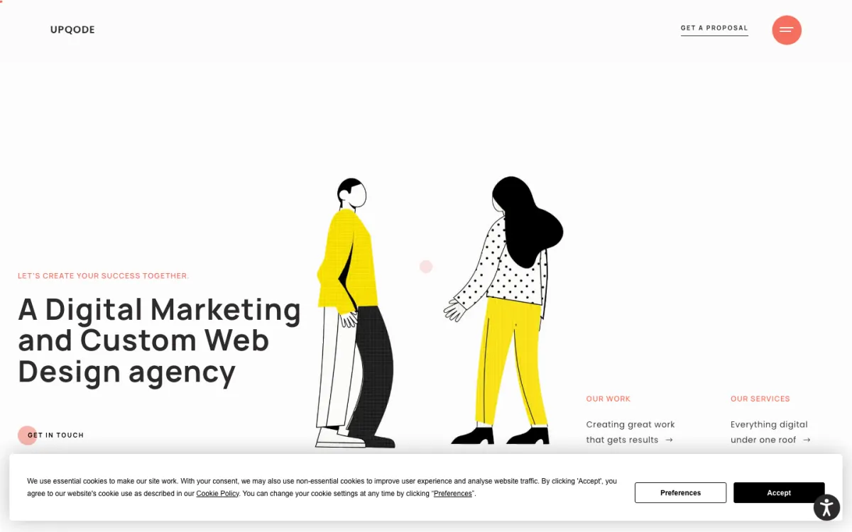 UPQODE homepage