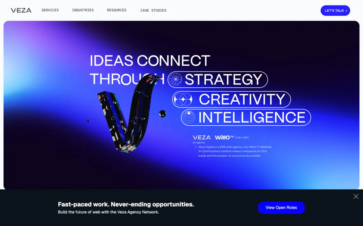 Veza Digital homepage