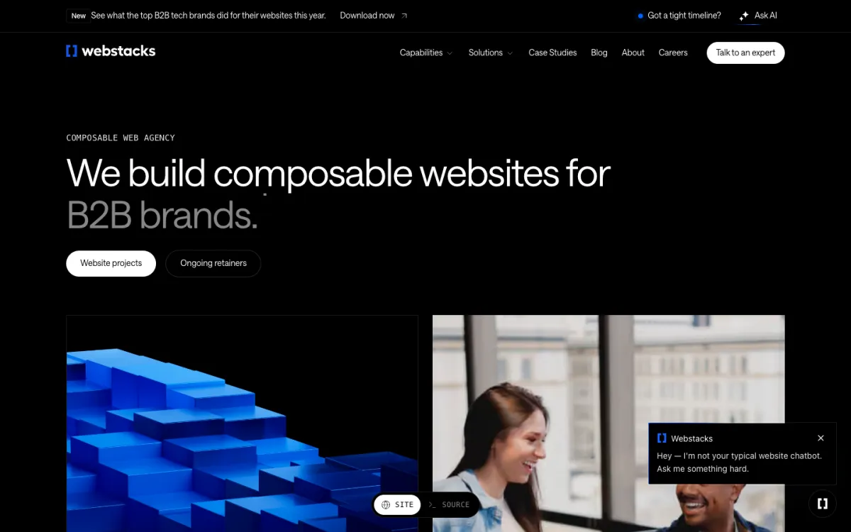 Webstacks homepage