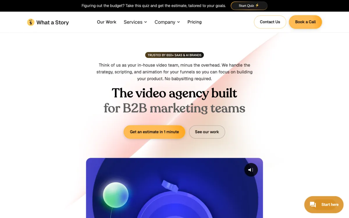 What a Story homepage