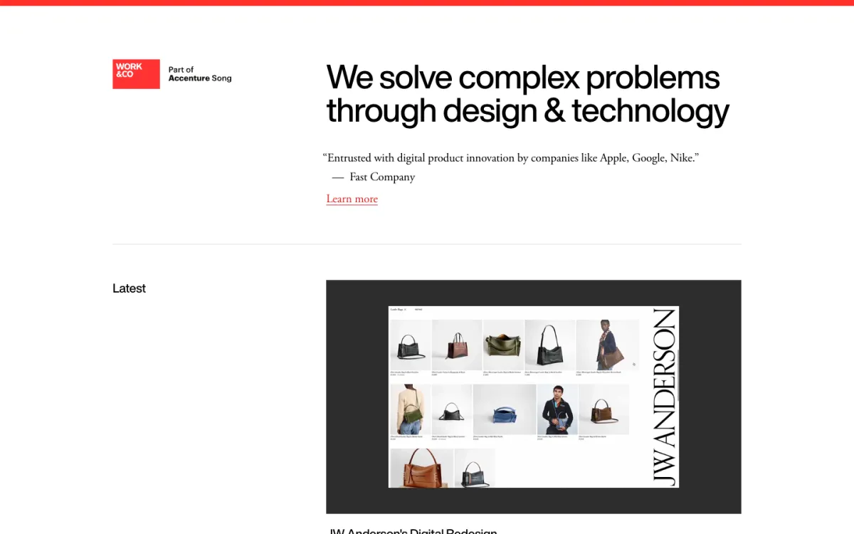 Work & Co homepage