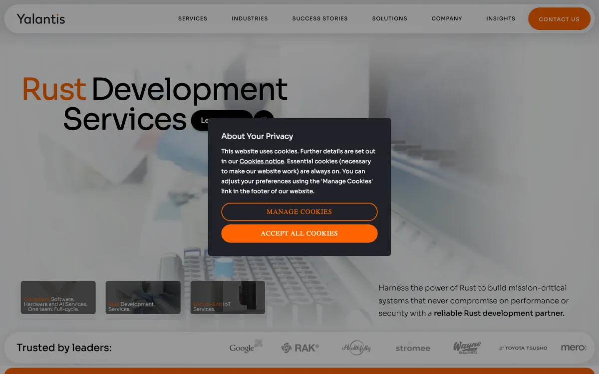 Yalantis homepage